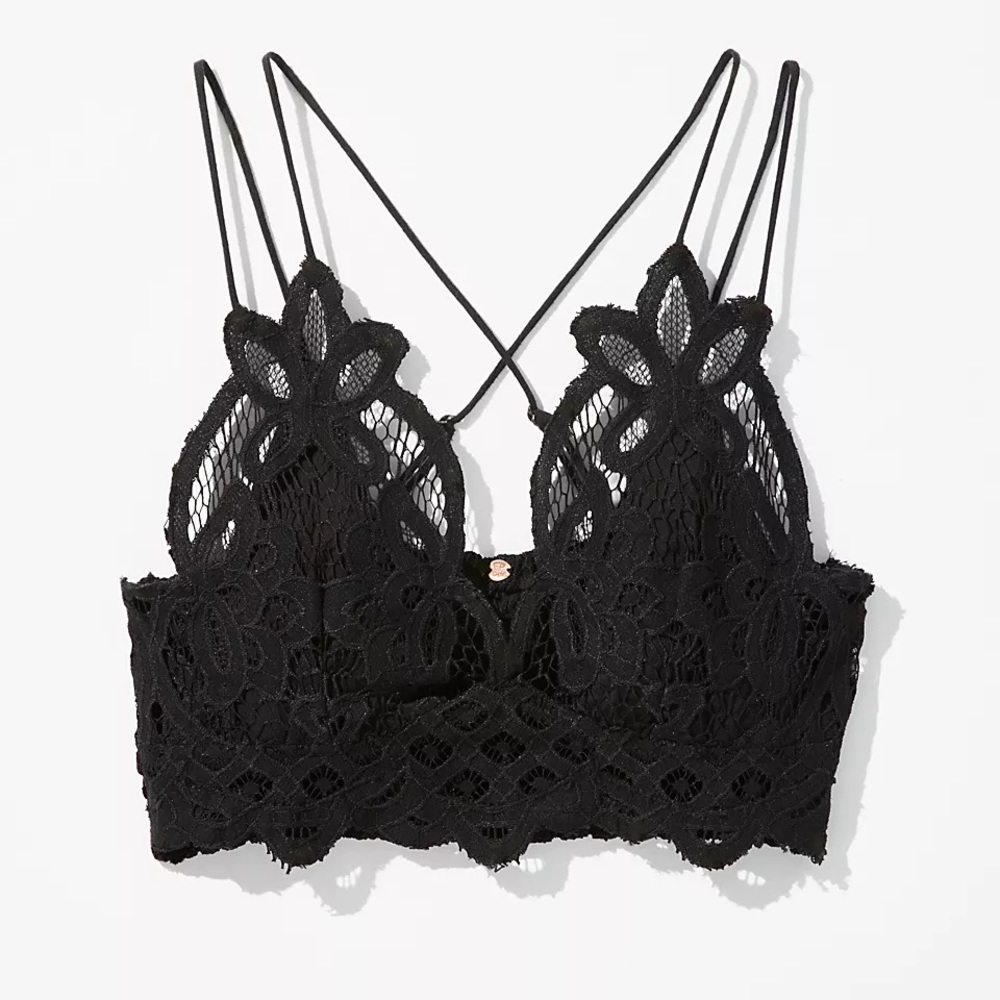 ❌SOLD❌ Free People Adella Bralette Black Size XS NWT